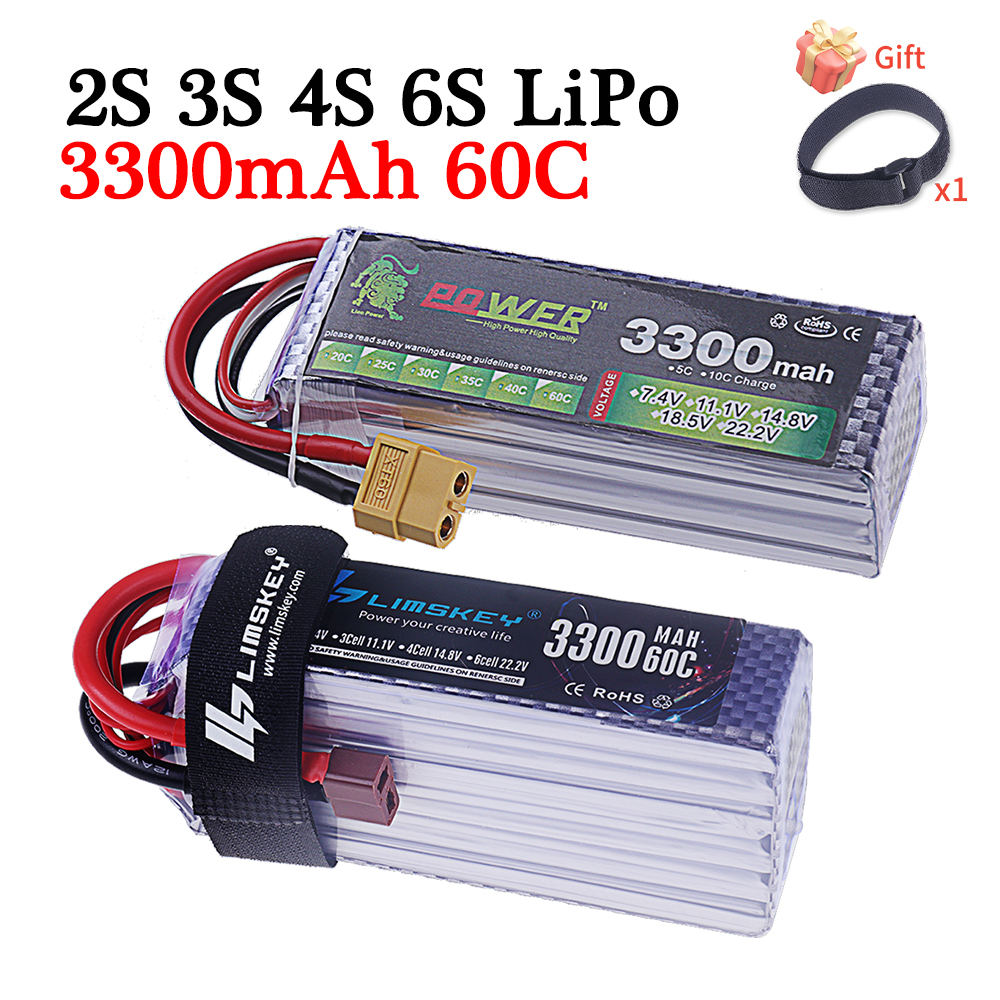 Lipo Battery 4S - 60C Lipo Battery 3300mAh 7.4V 11.1V