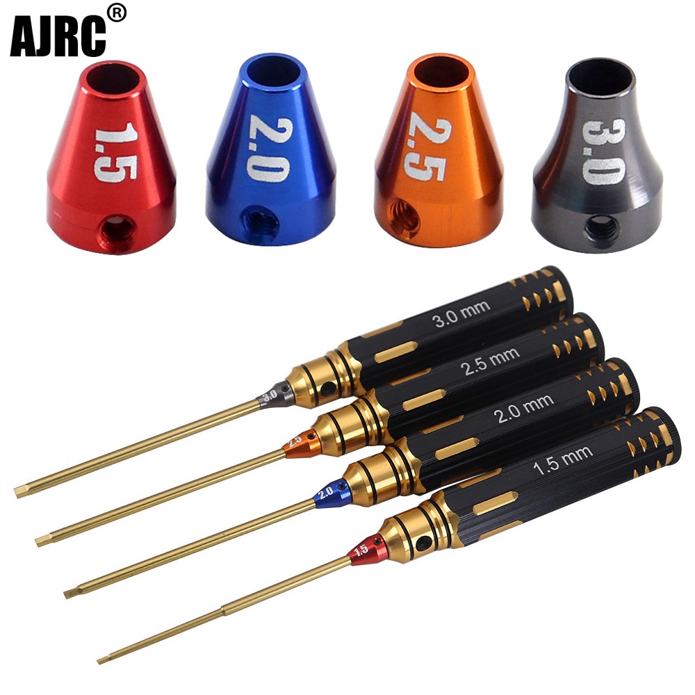 Rc Hobby Work Mat - Ajrc 4pcs/set Titanium Plating 1.5mm/2mm/2.5mm/3mm Hexagon