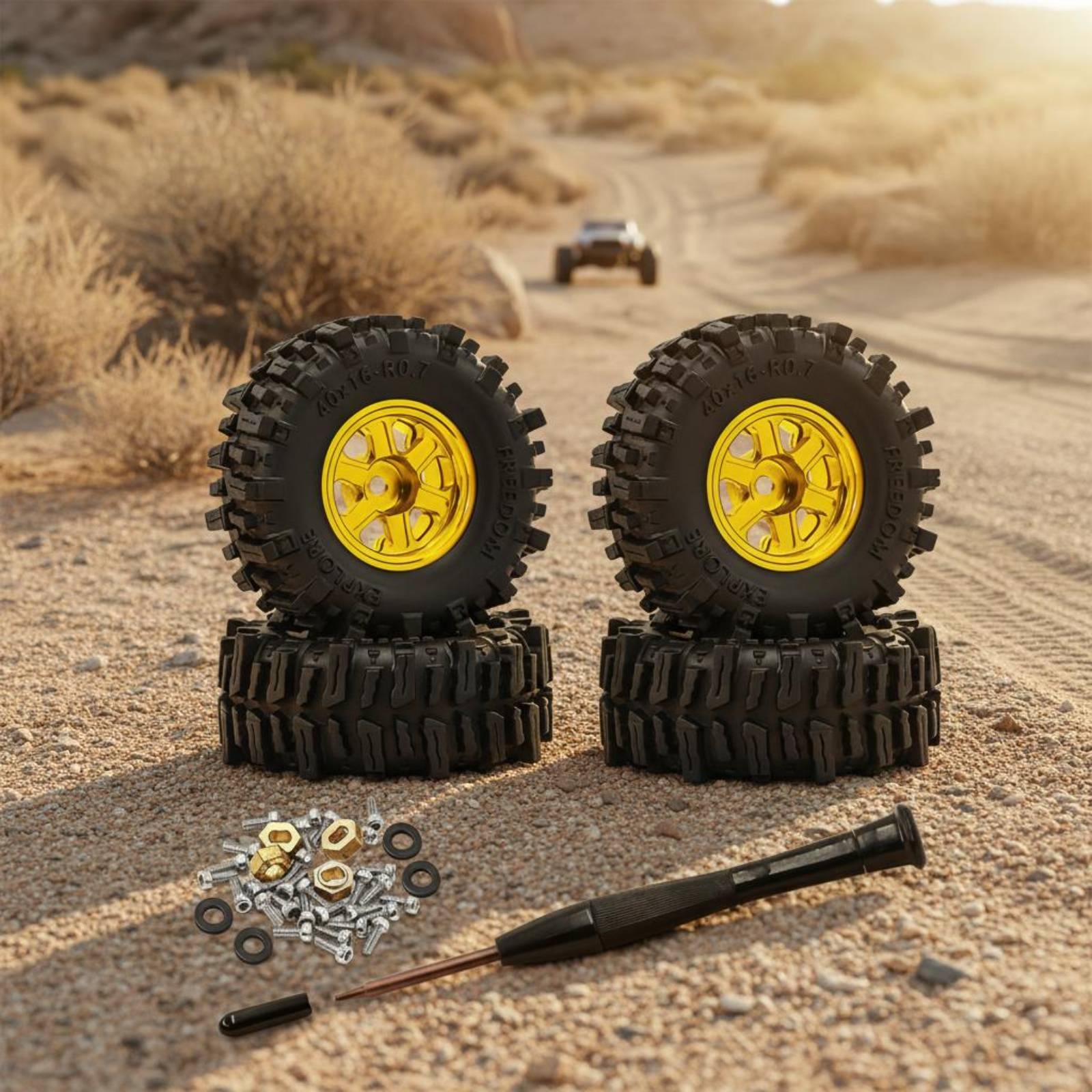 Rc Hobby Direct - 4 Pieces 1/30 Rc Wheel Tire