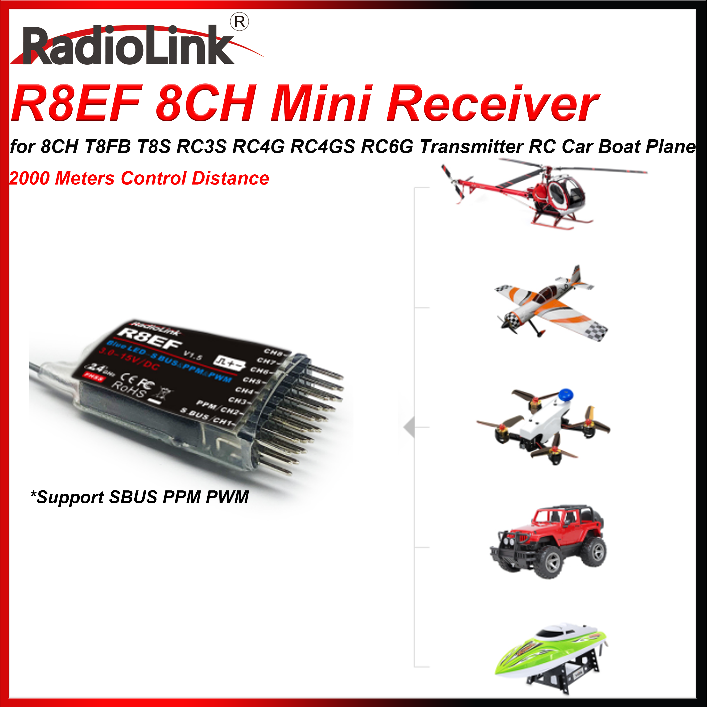 Radiolink R8EF 8 Channel Recei - Receiver Sbus 8Ch recensione e prezzo