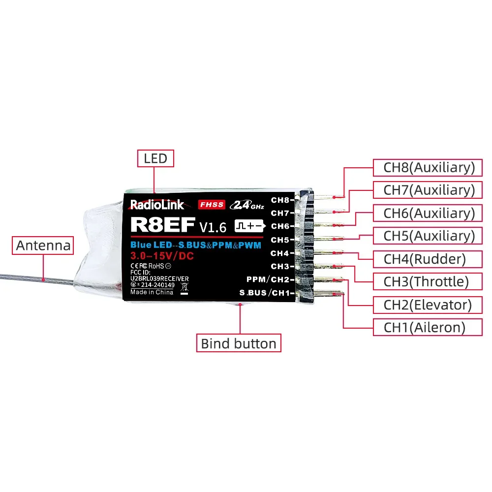 Radiolink R8EF 8 Channel Recei - Receiver Sbus 8Ch recensione e prezzo