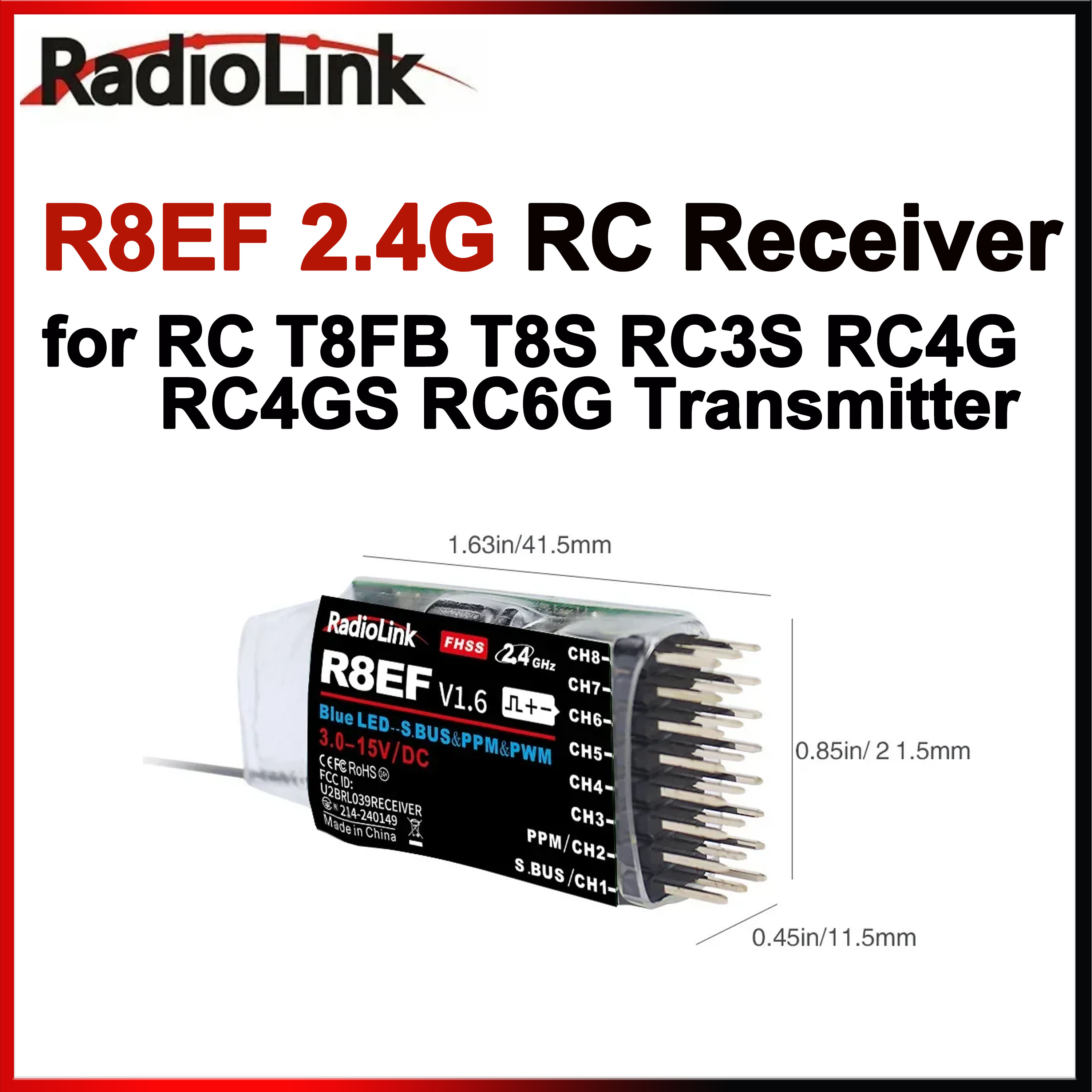 Radiolink R8EF Receiver 2.4G 8 - Receiver Sbus 8Ch recensione e prezzo