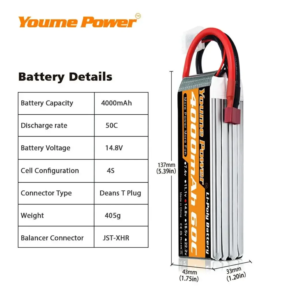 4S 14.8V Lipo Battery 3300mah  - Lipo Battery 4S recensione e prezzo
