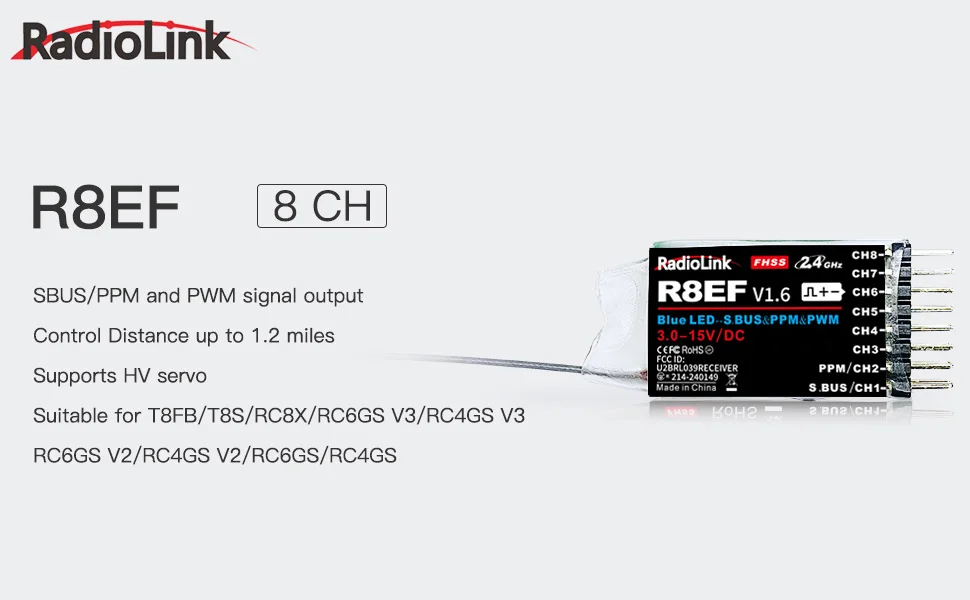 Radiolink R8EF Receiver 2.4G 8 - Receiver Sbus 8Ch recensione e prezzo