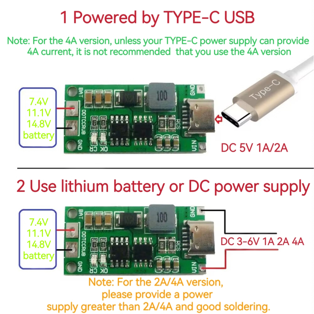 Multi-Cell 2S 3S 4S Type-C To  - Lipo Battery 4S recensione e prezzo