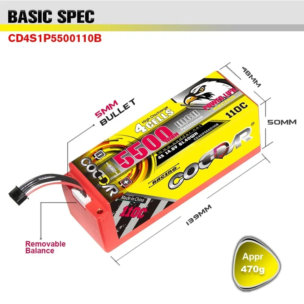 CODDAR 4S 14.8V 100C Lipo Batt - Lipo Battery 4S recensione e prezzo
