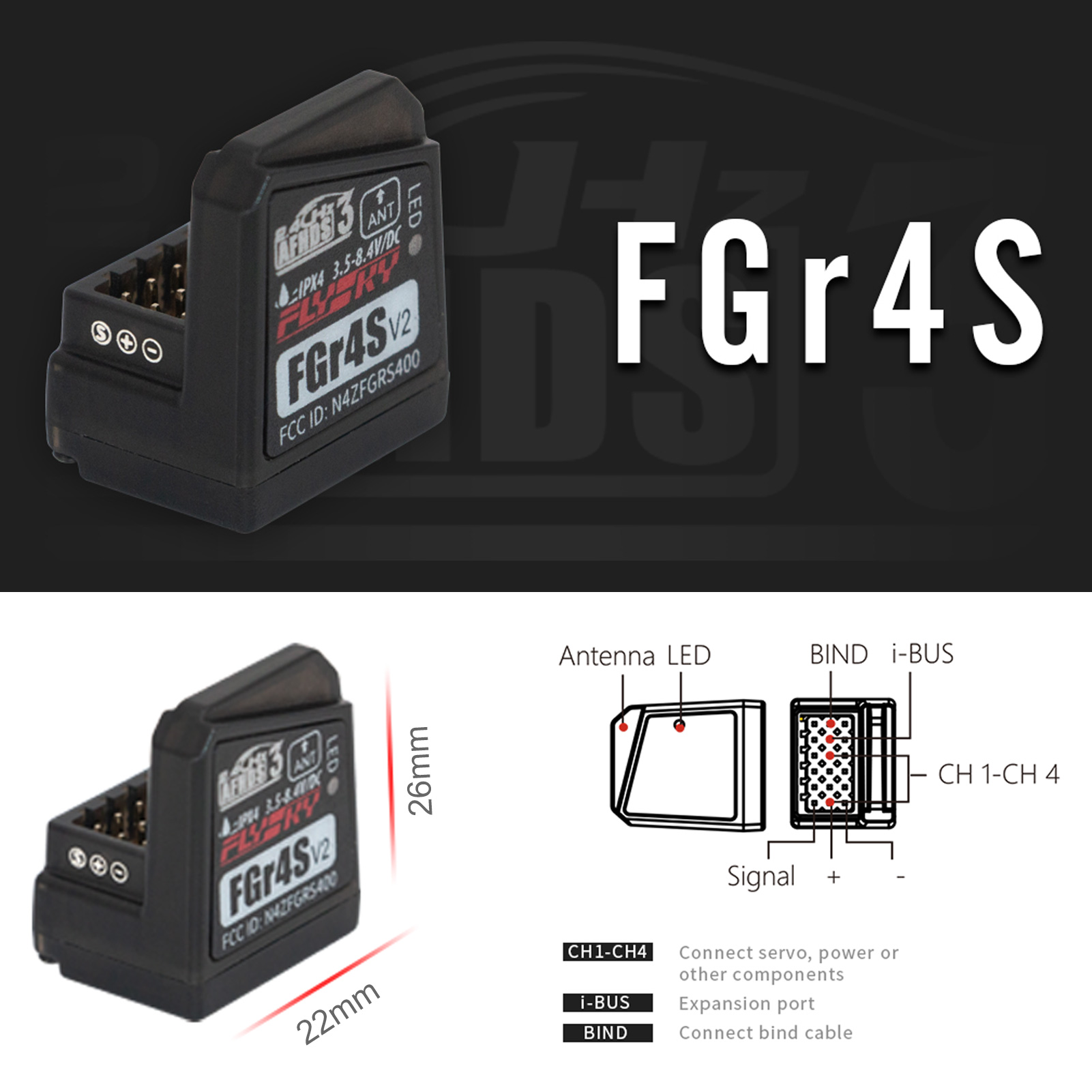2Pcs Flysky FGR4S V2 Receiver  - Rc Hobby Work Mat recensione e prezzo